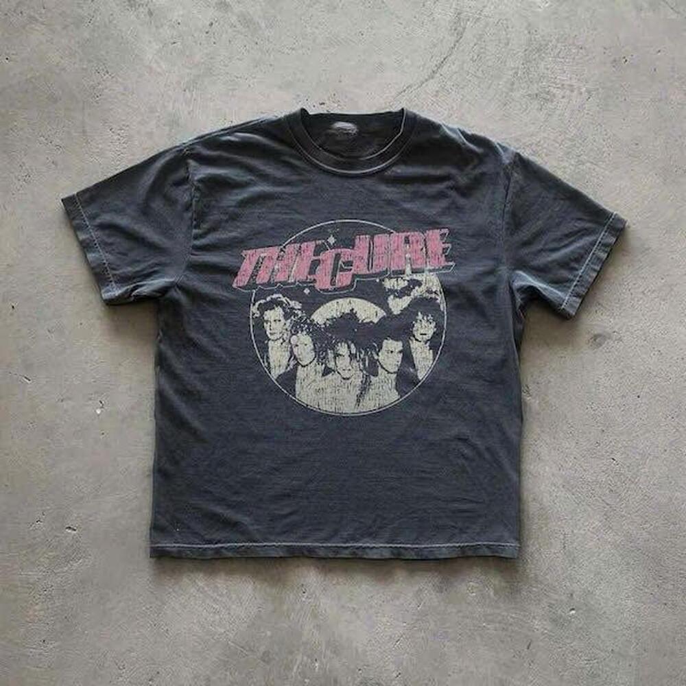 The Cure Band Tee In Black And